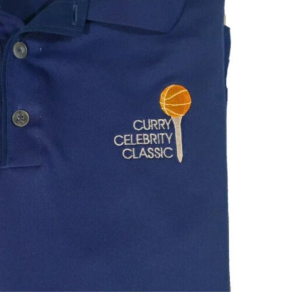 NIKE Golf Polo Shirt 2XL Dri-Fit Curry Celebrity Classic Blue Golf - Apollojets - Picture 4 of 9